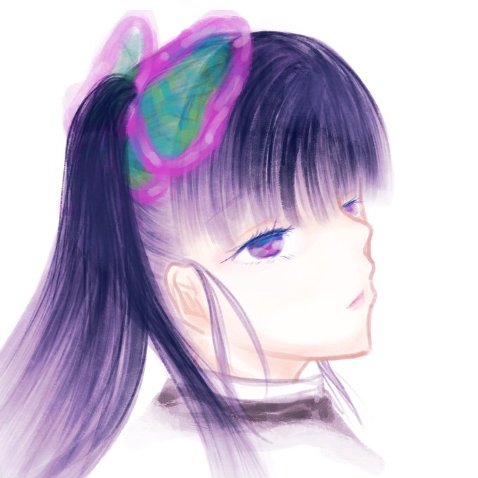 ミツ🐺🐺🐺低浮上の社畜さんがTwitterに投稿した栗花落カナヲ(鬼滅の刃)のイラスト。