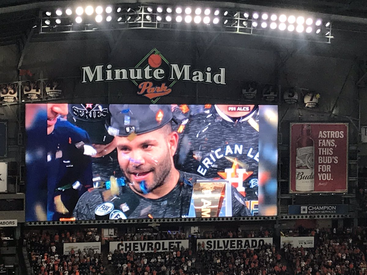 amiles11's tweet photo. I attribute @josealtuve27’s new status as MVP to a few things: My #altubae sign, the Altuve jersey @fileareport surprised me with and ... the fact that he is very good at baseball. #takeitback #astros #altuve #WorldSeries2019 #GoStros https://t.co/KQiVi9YEtI