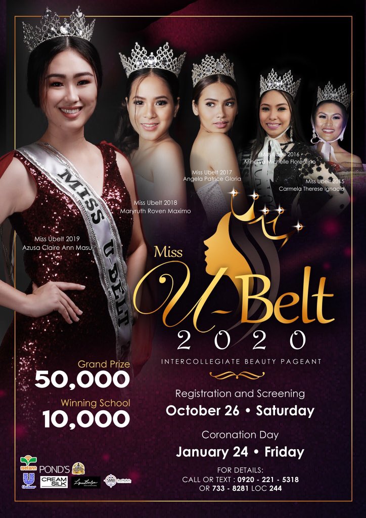 masuazusa's tweet photo. The search for the next U-Belt Queen is on! 👑

This is open to all SHS and College students. Please take note that this is open to all schools and not only for U-Belt area for this is an intercollegiate beauty pageant (yay)See you there! 💖 #missubelt2019 #missubelt2020 #missust https://t.co/bEVz7EzObm