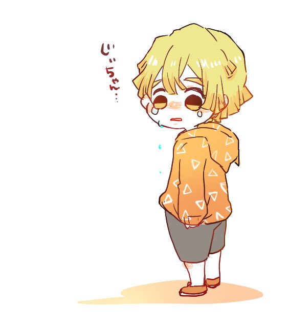 もちおさんがTwitterに投稿した我妻善逸(鬼滅の刃)のイラスト。