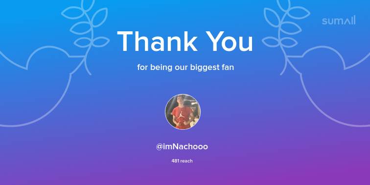 Eme1354's tweet photo. Our biggest fans this week: imNachooo. Thank you! via https://t.co/3GBoYdFbQz https://t.co/NpYXsMzPte