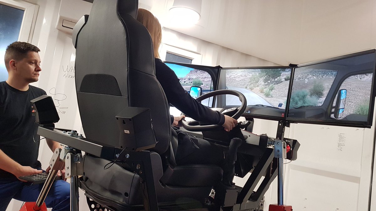 SCSsoftware's tweet photo. The last day of the @PoznanGameArena 2019 is here! ๐ฎ
Come to our #SCSSimTrailer in Hall 7A and have a ride on our 4D Motion Seats! ๐๐
#PGA2019 @IMGNPRO https://t.co/k70wMchhaq