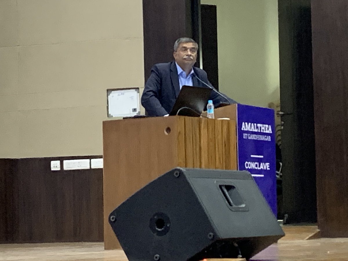Attending a lecture by Sudarshan Sen, RC ED of RBI on Fintech at IITGN Amalthea. Amazed by the range of questions from students. The youth are very aware of Financial Mkts and Tech and what’s happening.