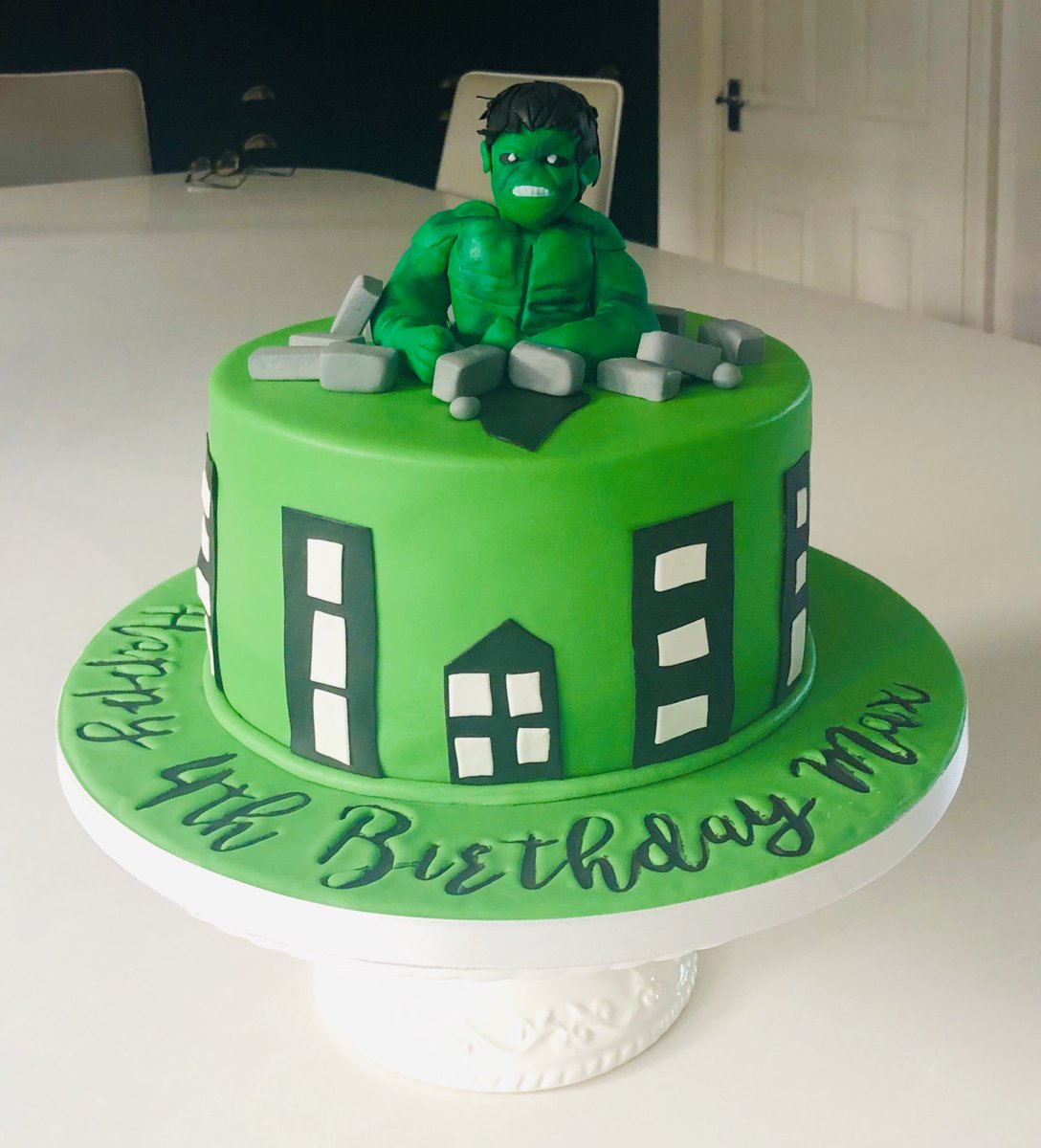 nicolaagilbert's tweet photo. Hulk cake for Maxโs 4th birthday ๐ #thekendalkitchen #hulkcake https://t.co/K19LWaTUMB