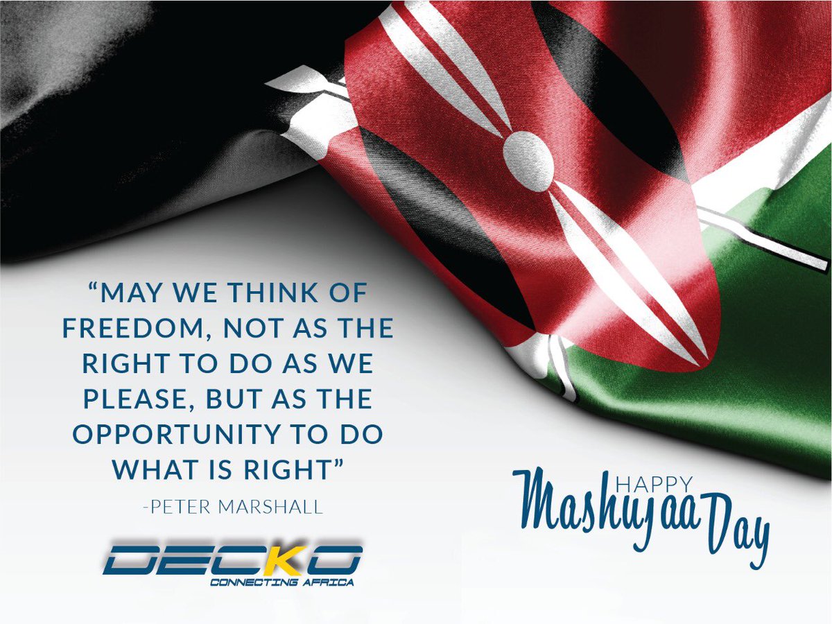 DeckoAfrica's tweet photo. Sote ni ndugu #KenyaIsOne celebrating our heroes who fought tirelessly for independence of our country #MashujaaDay2019 #WeweNiShuja #ConnectingAfrica #ProudlyKenya https://t.co/CvMEVUQpRD