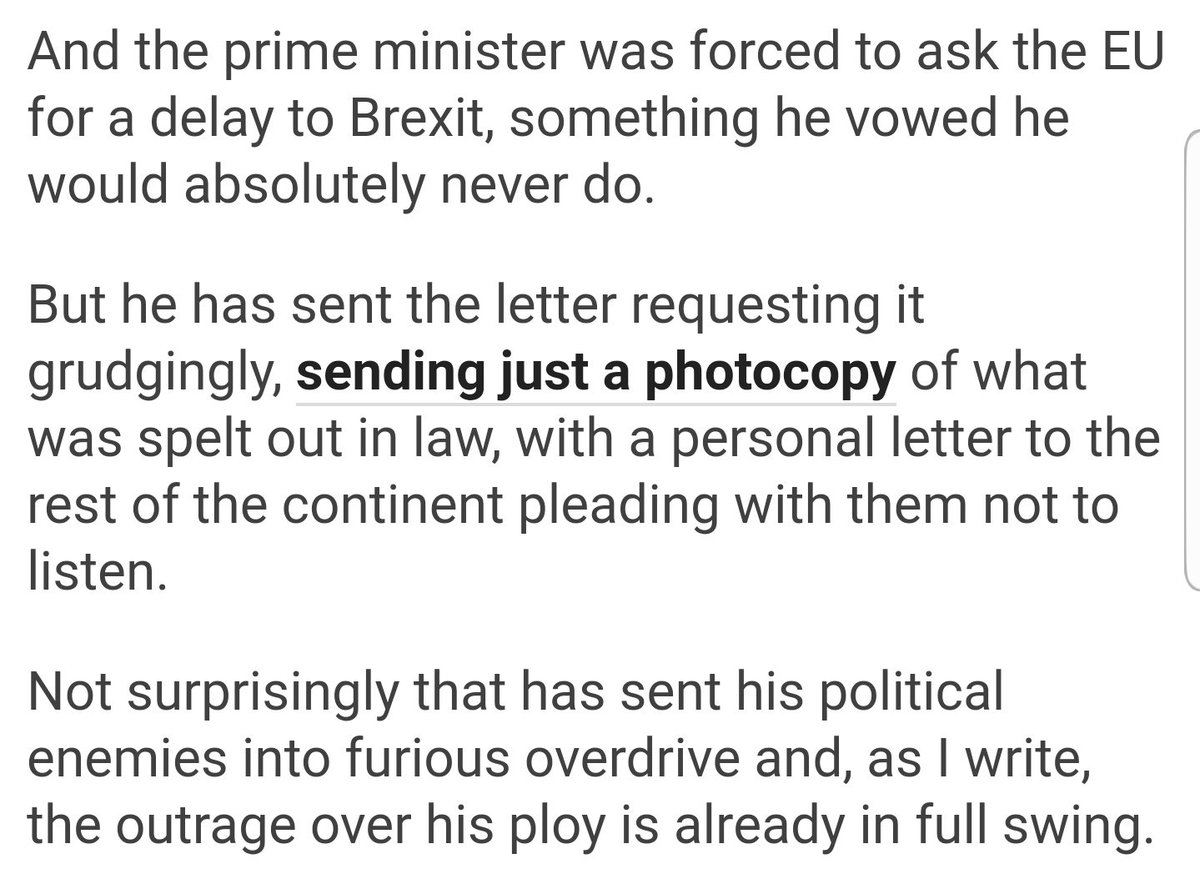Mr_Jimbob's tweet photo. Day 88: Boris Johnson has managed the political equivalent of being forced to tidy your room against your will so doing the whole thing whilst stamping your feet and huffing.

#Brexit #BrexitLetter https://t.co/jm3nMNgDHV