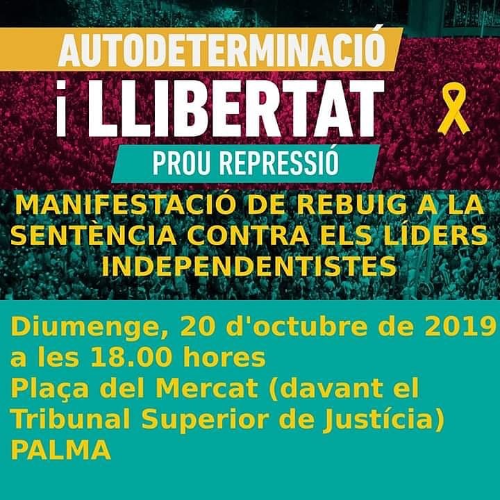 Esporlerines i esporlerins, avui ens veim a les 17h a s'Ateneu (Carrer del Canonge Garau, 3A) per fer cotxades cap a ciutat!

#ateneupopulardesporles #plantemcaraalfeixisme 
#llibertatpresesiexiliades