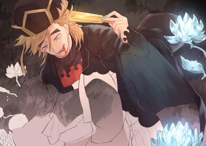 あお7さんがTwitterに投稿した童磨(鬼滅の刃)のイラスト。