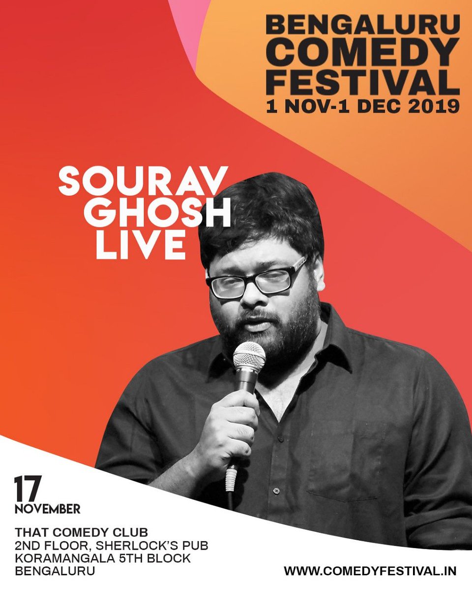 Glad to bring my one hour show at the <a href="/blrcomedyfest/">Bengaluru ComedyFest</a> this year,

Tix : bit.ly/2P4KNii