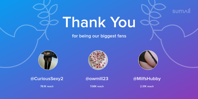 Our biggest fans this week: CuriousSexy2, owmill23, MilfsHubby. Thank you! via https://t.co/vfXGQ8T5p7<a href="/tag/treat"class="tags"><span>#treat</span></a><a href="/tag/christmas"class="tags"><span>#christmas</span></a><a href="/tag/ideserveit"class="tags"><span>#ideserveit</span></a>