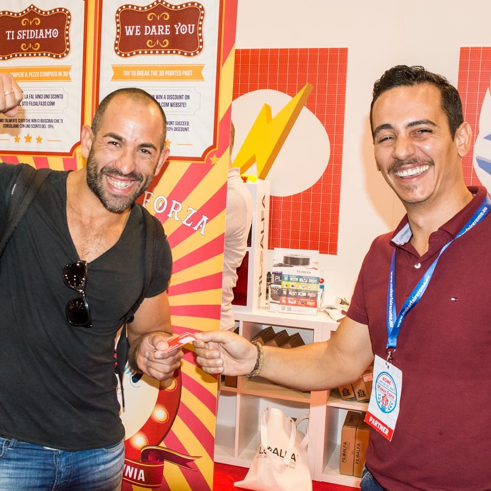 FILO_ALFA's tweet photo. Many have tried, only a few have succeeded! 💪
In @MakerFaireRome we dare you to break a 3d printed part made in @FILO_ALFA Alfaomnia.
If you win, you have a 50% discount on your next order on https://t.co/yUNd3EEDtn!
Accept the challenge at @3dEvolve, pad 8 stand A9 https://t.co/9mJQf8qDHD
