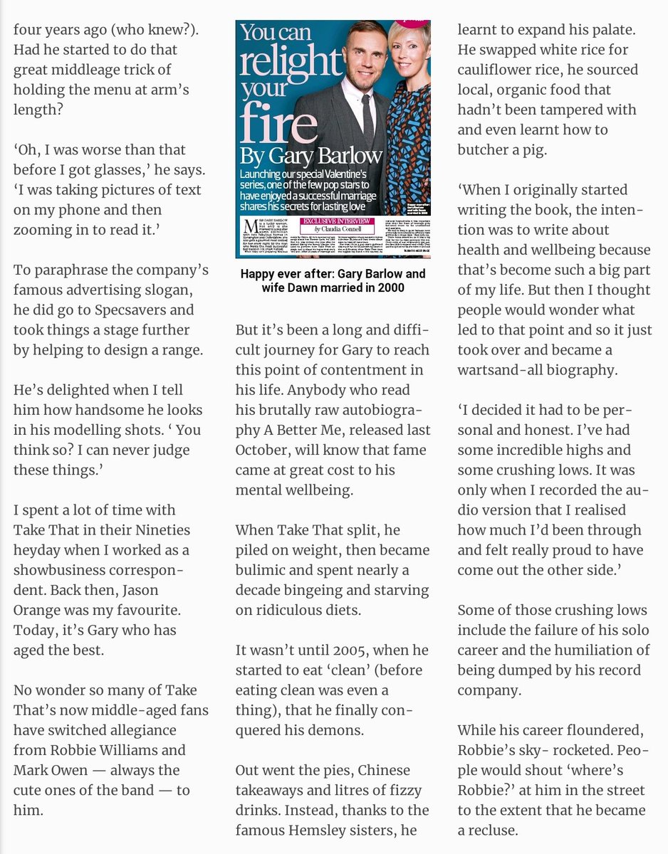 Garyismyhero's tweet photo. 'My Marriage Secrets' #oldarticle #lastfebruary #flashback #throwback @GaryBarlow #Dawn #❤
https://t.co/N9IGG5TqNX https://t.co/LZ5tgaY5jS