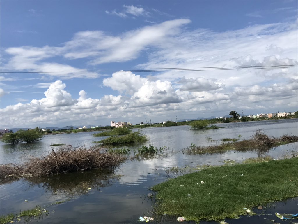ragkrishn's tweet photo. @DrSenthil_MDRD Pidamaneri Lake is full due to recent rain.Sewage and Garbage from this area ends here too for decades now. Pls need your help to improve and maintain the lake forever. 
#Pidamaneri water management. https://t.co/y3QuqexR6Y