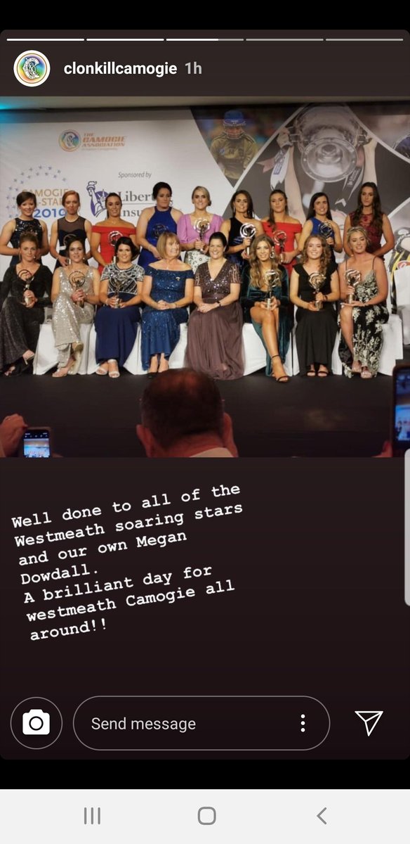 So proud of the women 💫 #WomenInSport <a href="/WestmeathCamogi/">Westmeath Camogie</a>