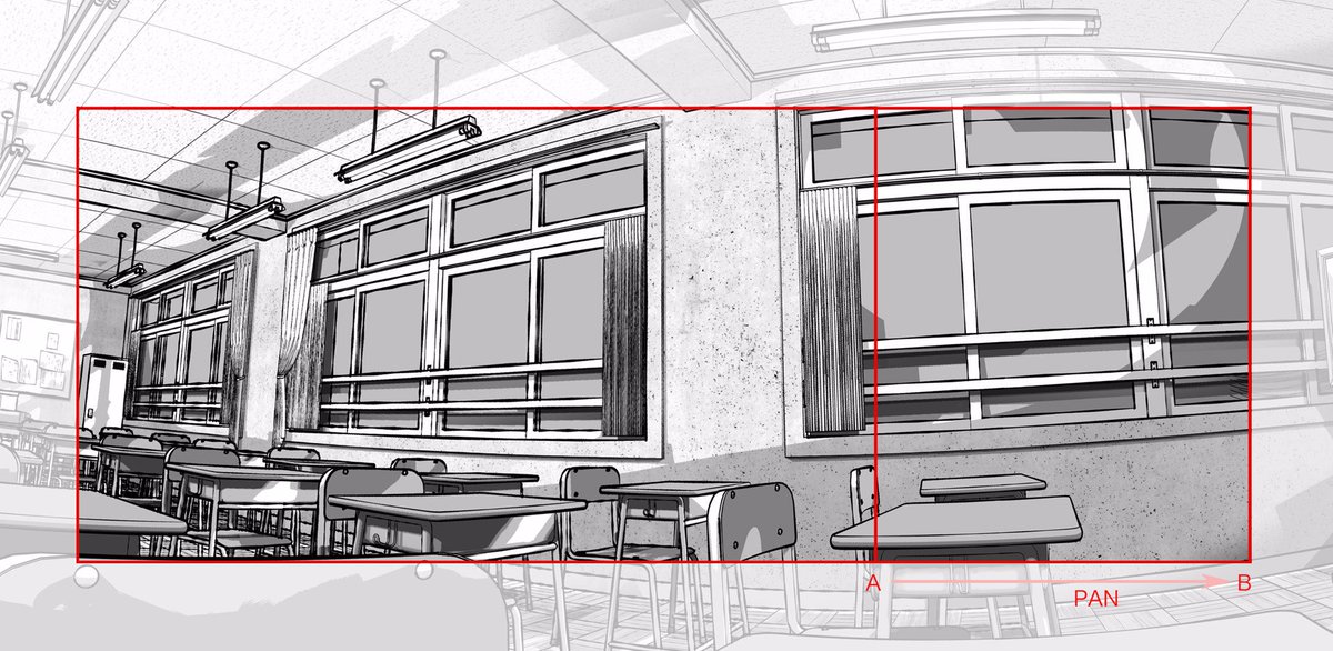 Yoshiteru Enomoto على تويتر アニメーション のpanする背景で 魚眼で撮影したような歪みを求められる場合がありますが 3dcgで対応する場合 360パノラマ画像を大きめにレンダリングして そこから切り出すという方法もあります