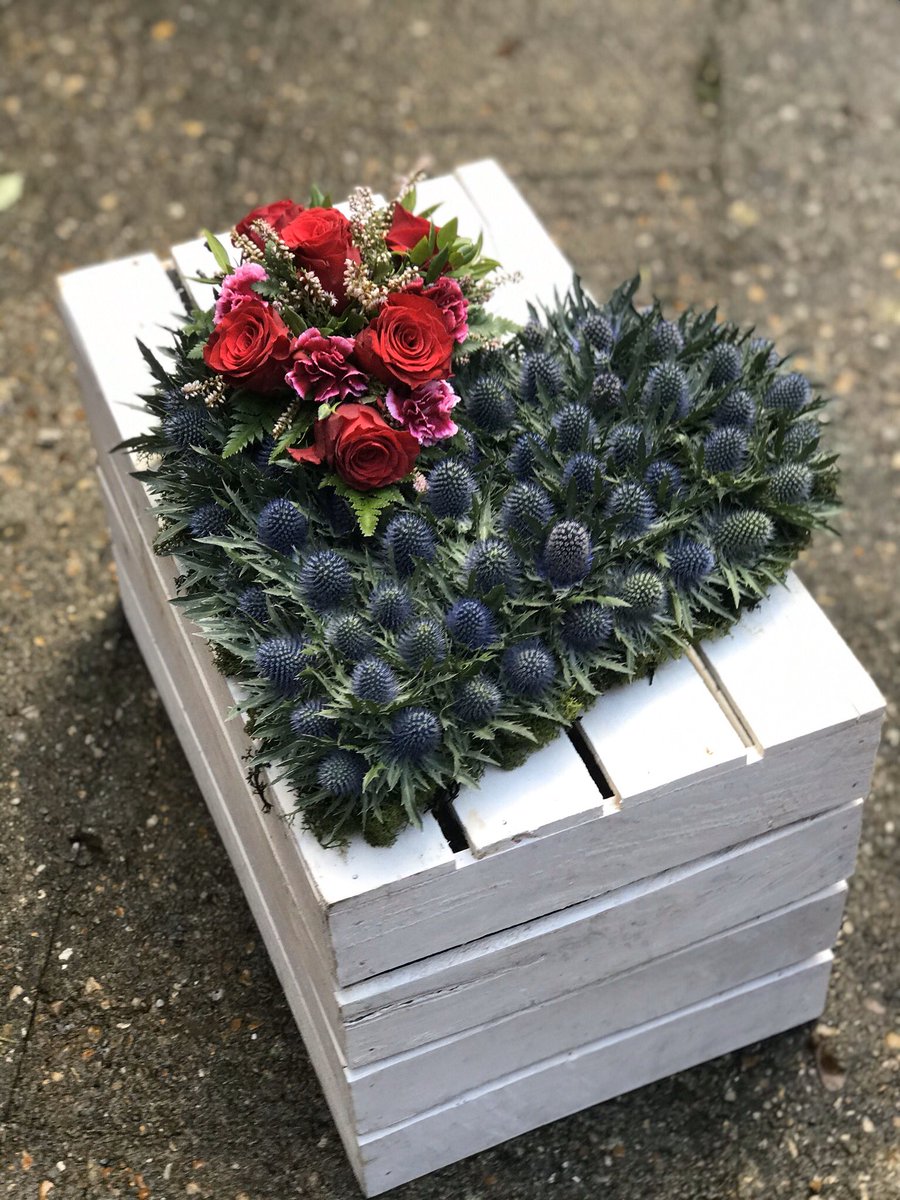Raysflorist's tweet photo. 𝔹𝕖𝕒𝕦𝕥𝕚𝕗𝕦𝕝 𝔼𝕣𝕪𝕟𝕘𝕚𝕦𝕞 𝕙𝕖𝕒𝕣𝕥 💙 𝕔𝕣𝕖𝕒𝕥𝕖𝕕 𝕓𝕪 ℕ𝕒𝕥𝕒𝕝𝕚𝕖 🌿
#eryngium #thistle #heart #raysflorist #ash #surrey #florist #creative #floristwindow #tribute #rose #underthefloralspell https://t.co/DgkJd3xdht