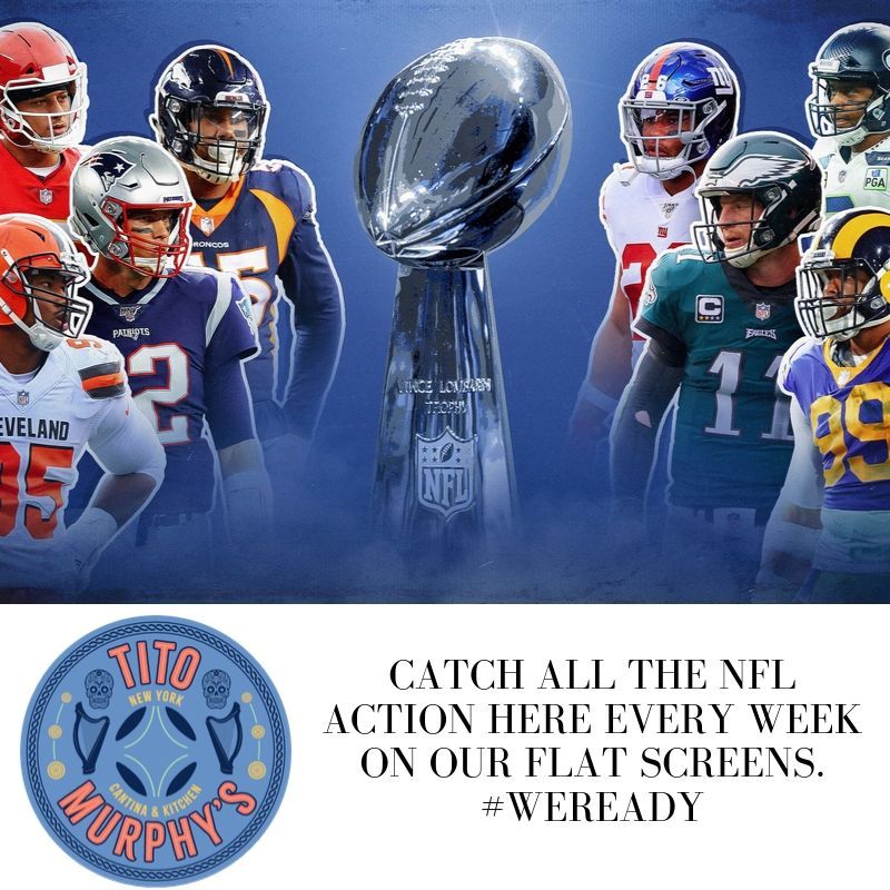 titomurphys's tweet photo. Come watch all of your favorite teams and catch all of the NFL Action. We'll bring the drinks..... https://t.co/Yt1YZJ9dQZ