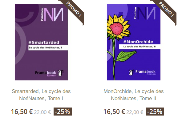 copie d'écran du site enventelibre.org avec des exemples de livres à prix promotionnel