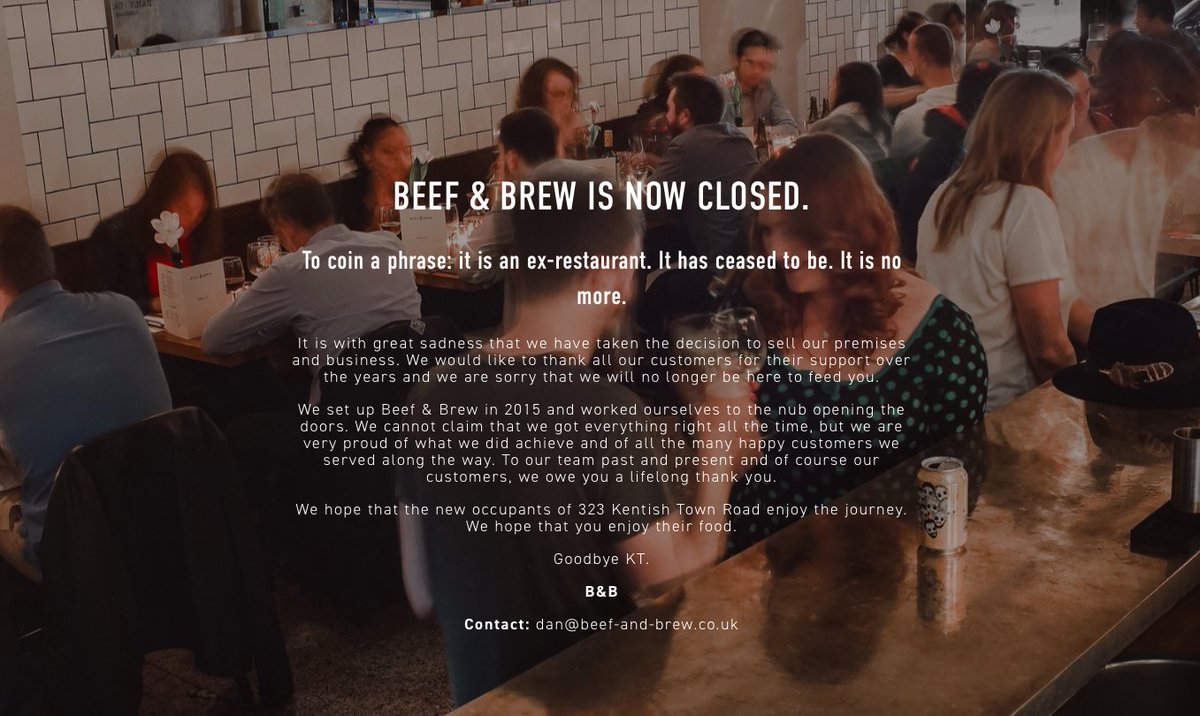 BeefandBrewLDN's tweet photo. We have some bad news... https://t.co/M2HqgvqZcm