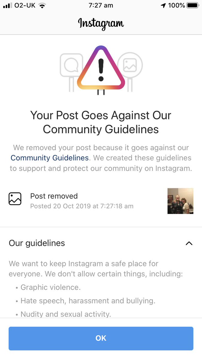 Fishy993's tweet photo. @instagram any idea why all my posts keep getting deleted.  I’ve had pretty much them all deleted in the last 24 hours I’ve tried to post. From puppy photos to mums birthday and even cows. There definitely not nudes 😂😂 please help https://t.co/naF4neS6by