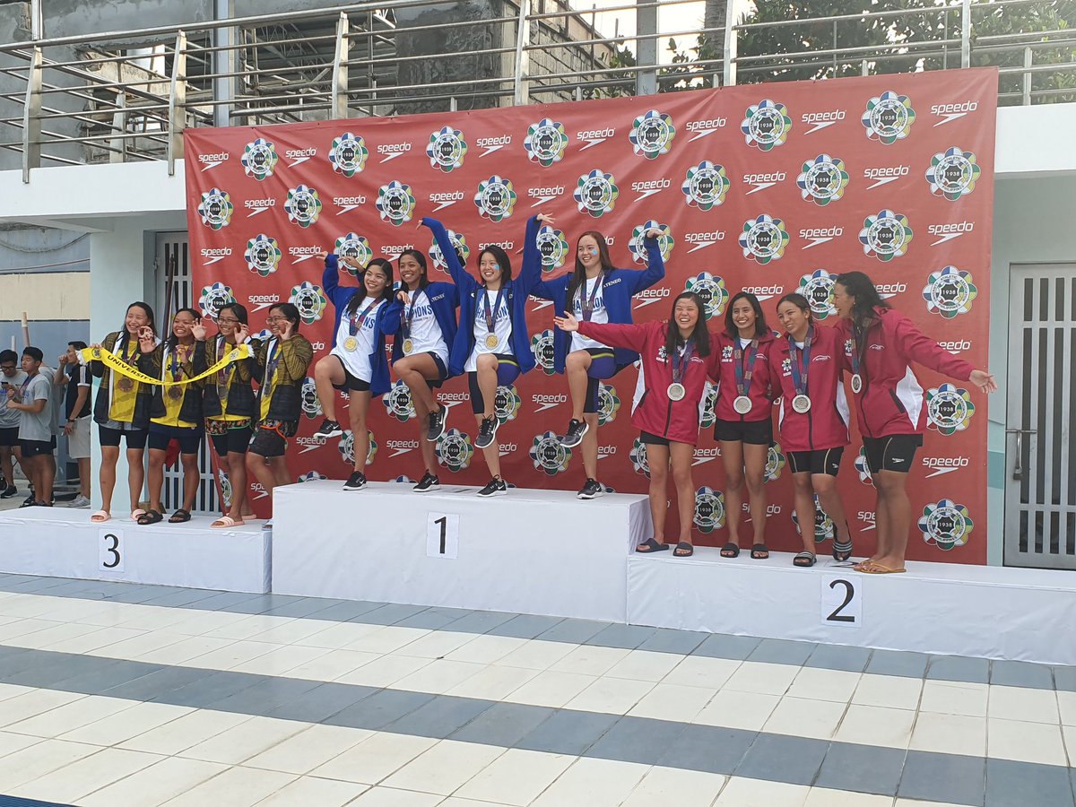 Apa_TheGUIDON's tweet image. Courtney Gray, Jazmin Chua, Suzanne Himor, and Marj Manguiat bring home the gold 🥇 in the Women's 400m Medley Relay!
#UAAPSwimming