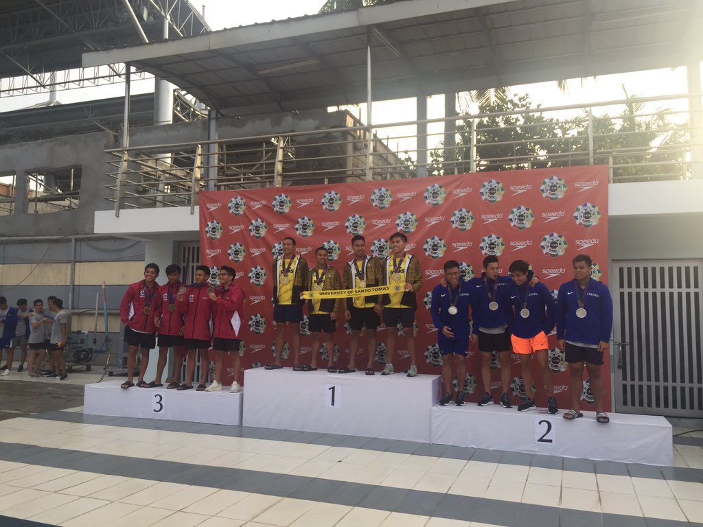 Javi_TheGUIDON's tweet image. Aki Cariño, Josh Taleon, Drew Magbag, and Drei Buhain are awarded the silver medal 🥈for the Men’s 400m Medley Relay.
#UAAPSwimming