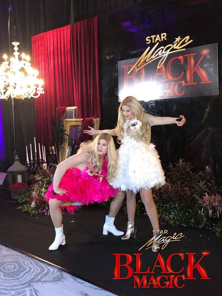 ABSCBN's tweet photo. Oh no they didn’t? But oh yes they did! Liza and Enrique channel their inner 'White Chicks' at the #BlackMagic2019 #StarMagicHalloween! See more photos HERE: https://t.co/IV2285ZBzx https://t.co/GuPGtTBndx