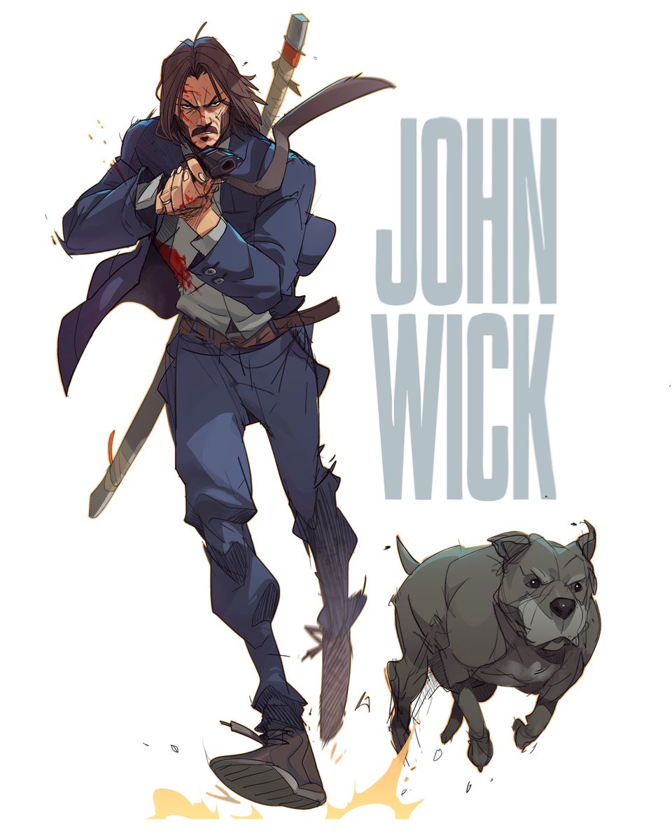 Colored version of John Wick #characterdesign #KeanuReeves #JohnWick