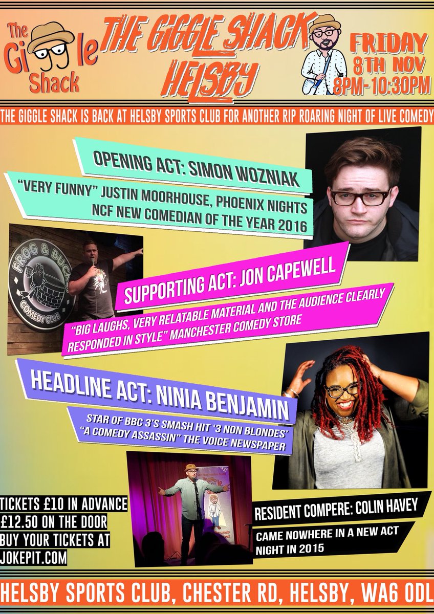 ColinHavey's tweet image. Retweet this for a chance to win TWO TICKETS for this fantastic line up at @HelsbySports next month..

It’s going to be epic, winners announced tonight...good luck..
@HelsbyTennis @RunHelsby @helsbyhigh @helsbyrugby @helsbytohand @CheshireLive @CheshireRCU @CRelocation #comedy