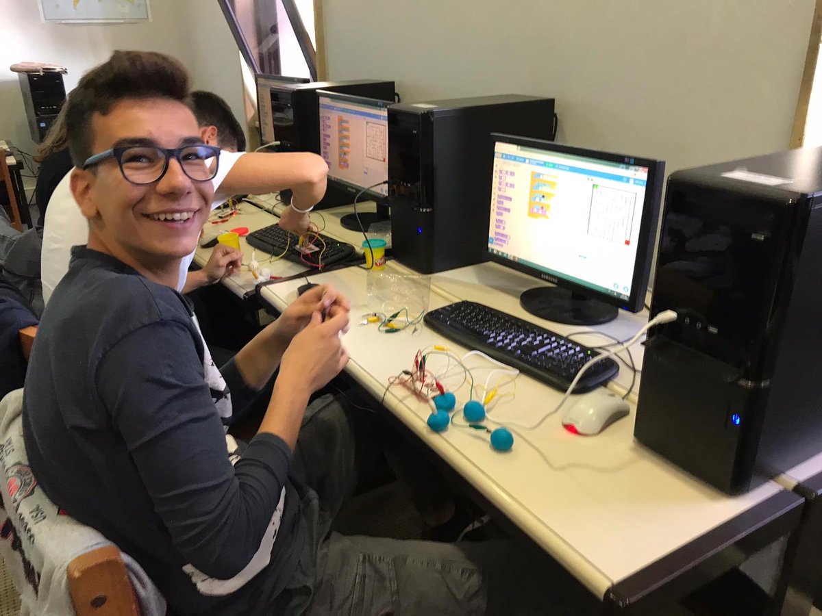 HisarCS's tweet photo. We organized the Innovation Summit with American Farm School and ACS. We gave Python and Scratch workshops on 17-18 October. During the summit, we had so much fun and learned so many new things! .) @ThePSF @scratch @acsathens  #innovationsummit #codingsummit #scratch #coding https://t.co/zjTKIpml63