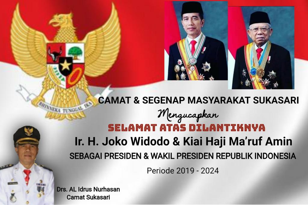 Selamat dan sukses atas pelantikan Presiden dan Wakil Presiden Indonesia terpilih Bapak Ir. H. Joko Widodo dan Bapak K. H. Ma'ruf Amin <a href="/ratna_anne/">anne ratna mustika</a>
<a href="/DiskominfoPWK/">Diskominfo Purwakarta</a>
<a href="/DediMulyadi71/">Kang Dedi Mulyadi</a> #Sukasarijaya_gumujeng