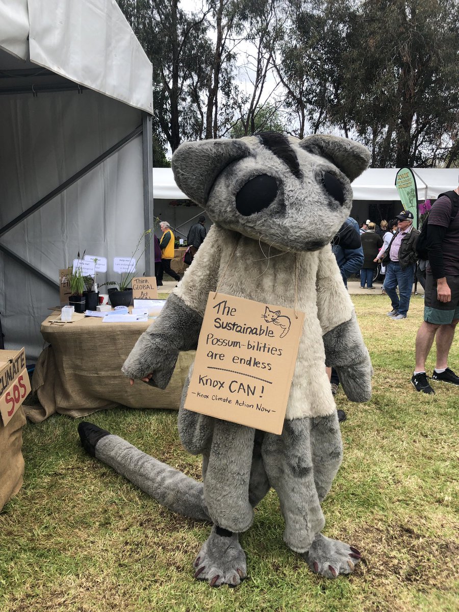 KnoxEnvironment's tweet photo. What a fantastic day at Stringybark Festival hanging out with these native animals and collecting hundreds of signatures towards the declaration of a climate emergency in knox. #knoxcan #knoxclimateactionnow #climateemergency https://t.co/kC4JEjZ3fD