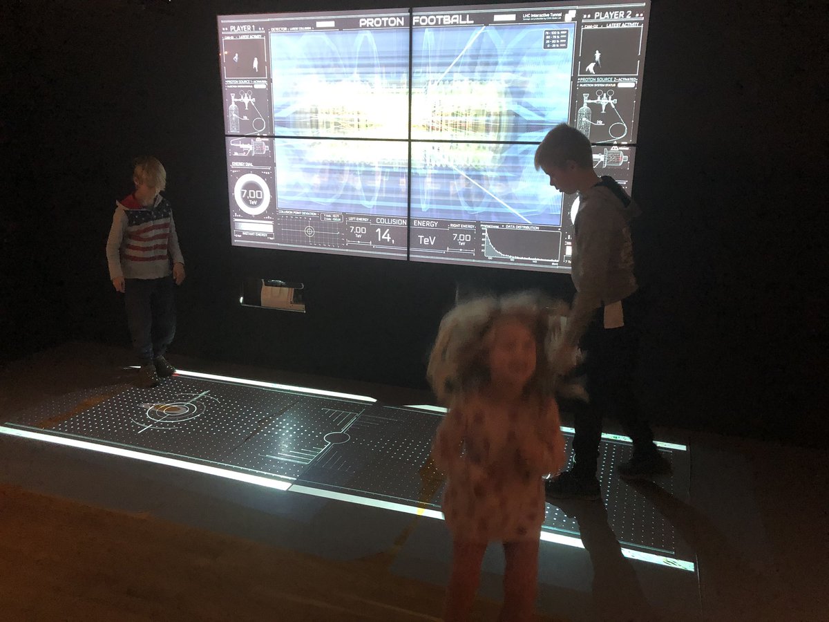 jacobsherson's tweet photo. Fantastic weekend. Saturday at #qfh19 @quantumfuturex @CERN hacking #quantum #games and futures. Today creating collisions w my children at @ScienceMuseerne #Steno https://t.co/56j9LoHOC6