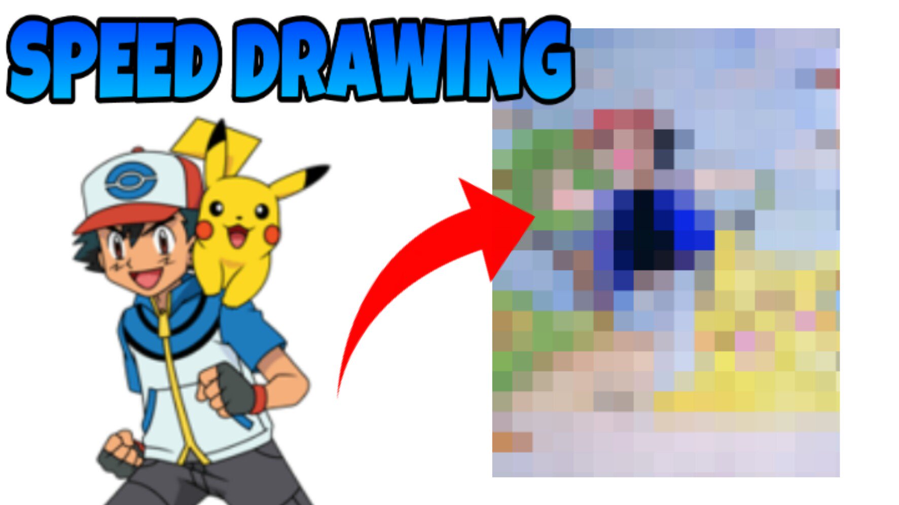 Desenhando um pouco Ash Ketchum e Pikachu Pokémon espero que