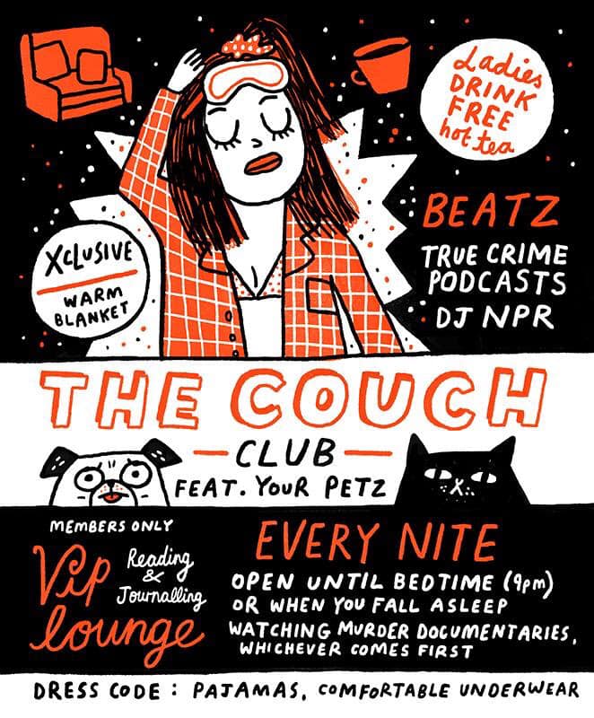 PositiveInPain's tweet photo. I love the couch club! Favorite place, 10/10. https://t.co/yzLTYpDDdk
