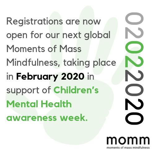 mommworld's tweet photo. Register for our next global Moments of Mass Mindfulness for Children's Mental Health Awareness February 2020

https://t.co/oMZSJ4klf6 https://t.co/WKR2UfYcjy