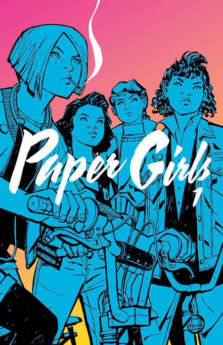 ブライアン・K・ヴォーンのコミック「ペーパーガールズ（paper girls）」全6巻を読了。新聞配達のバイトをする少女達が、タイムトラベラー達の戦いに巻き込まれて過去と未来を冒険するSFジュブナイル。80年代の青春映画にオマージ… 