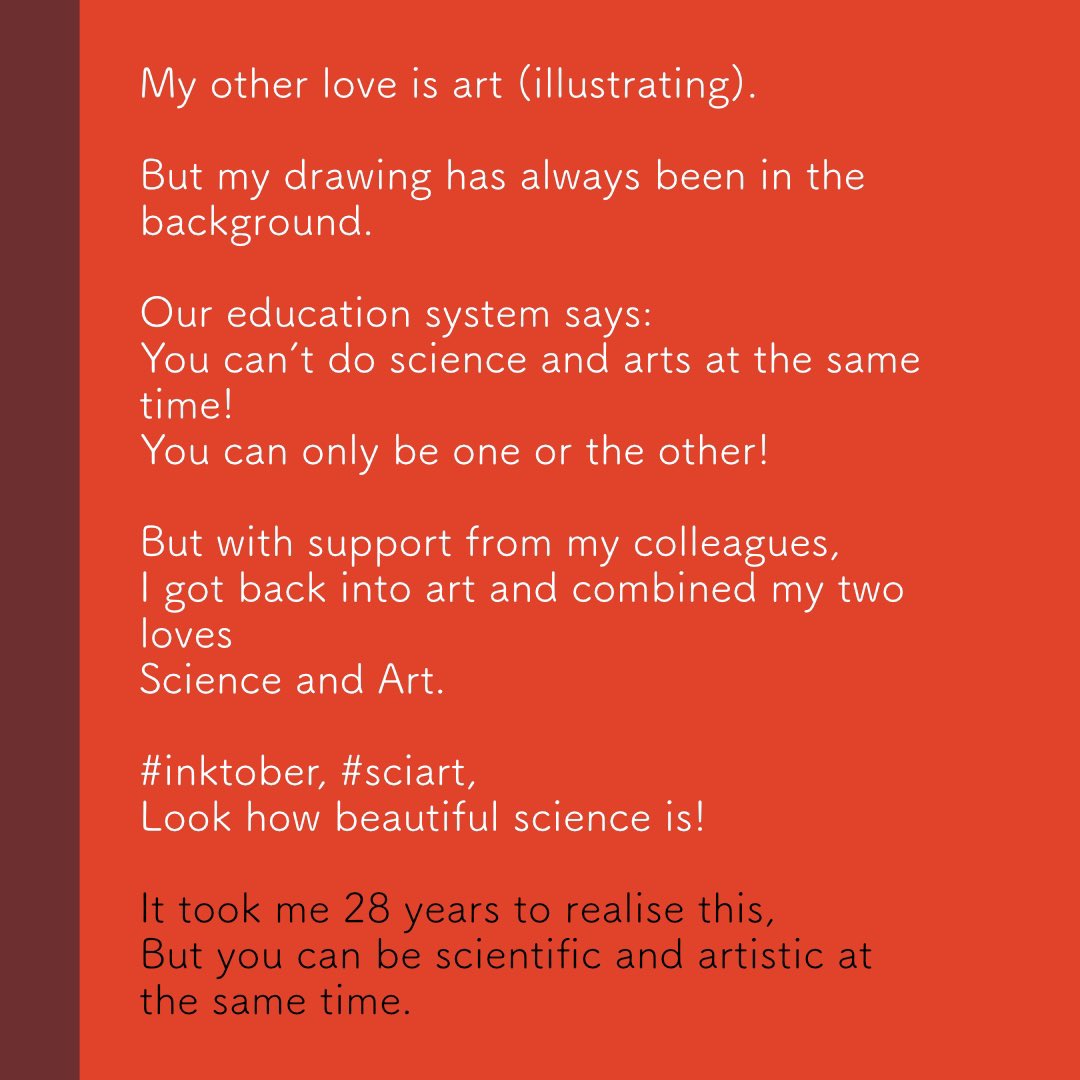 11. Suraya  @SurayaHazim  @MAGMA_lab talks about combining her two loves - science (she studies volcano modelling! ) and art (check out her doodles on her page!) “It took me 28 years to realise, that I can be scientific & artistic at the same time.”