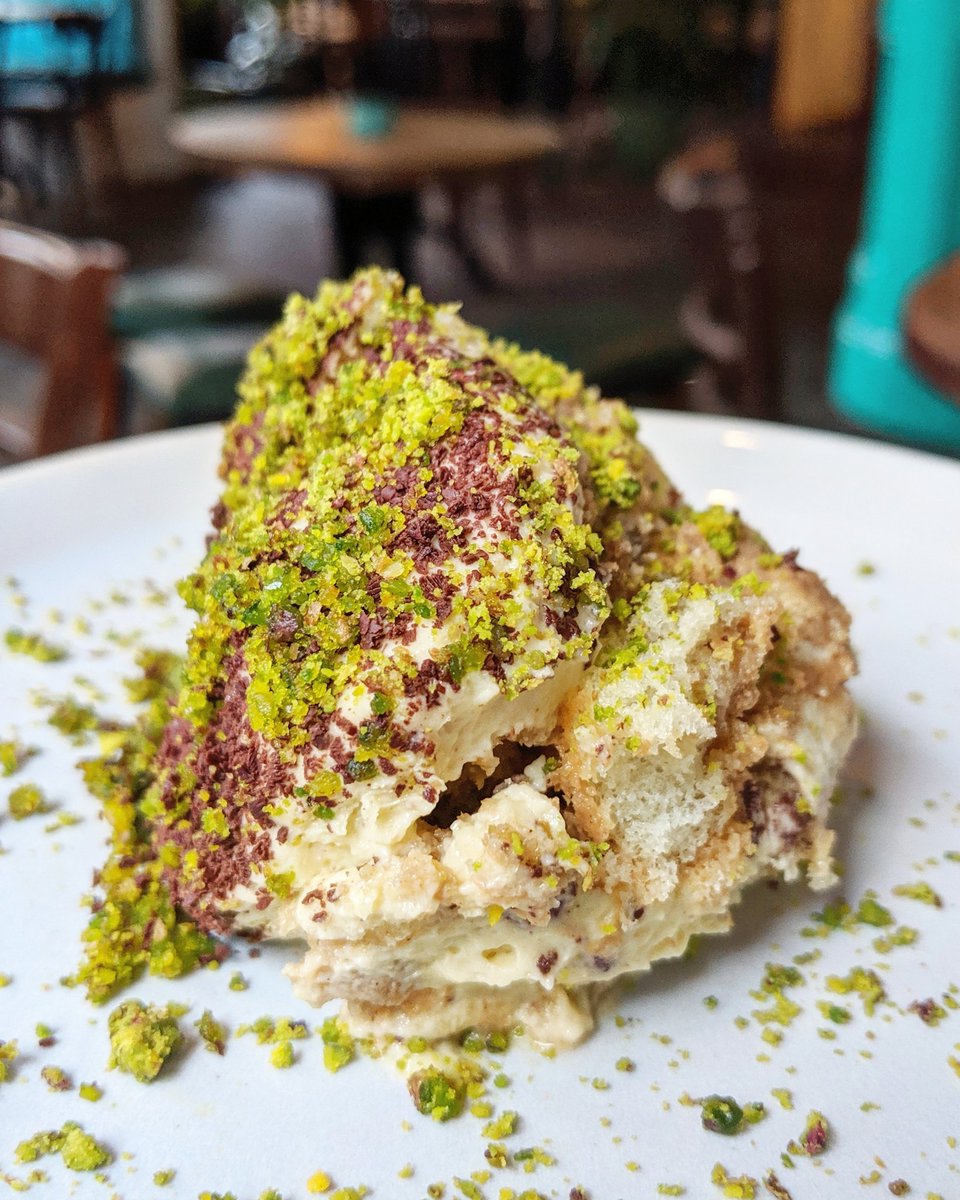 .. &amp; finishing off with the pistachio Tiramisu - thick, creamy, and just a little bit boozy!