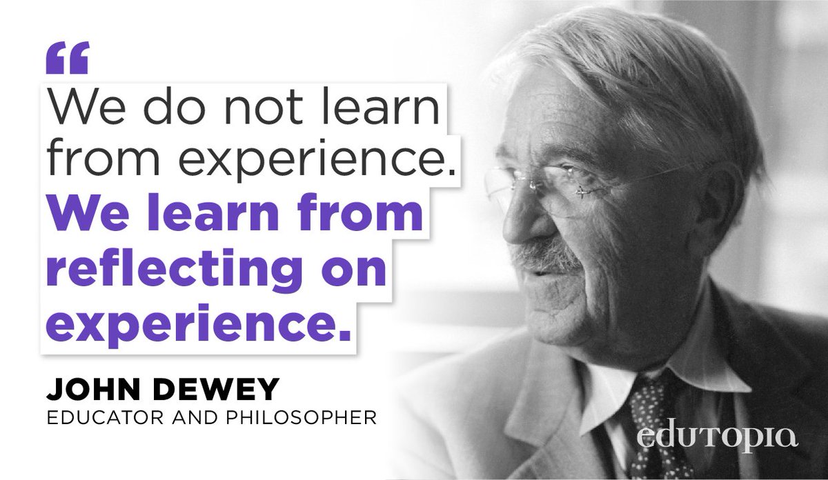 Today is the birthday of John Dewey, an early proponent of experiential learning. Rejecting the idea of education as the rote memorization of facts, he argued that learning is interactive and that students should have a role in constructing their own learning.