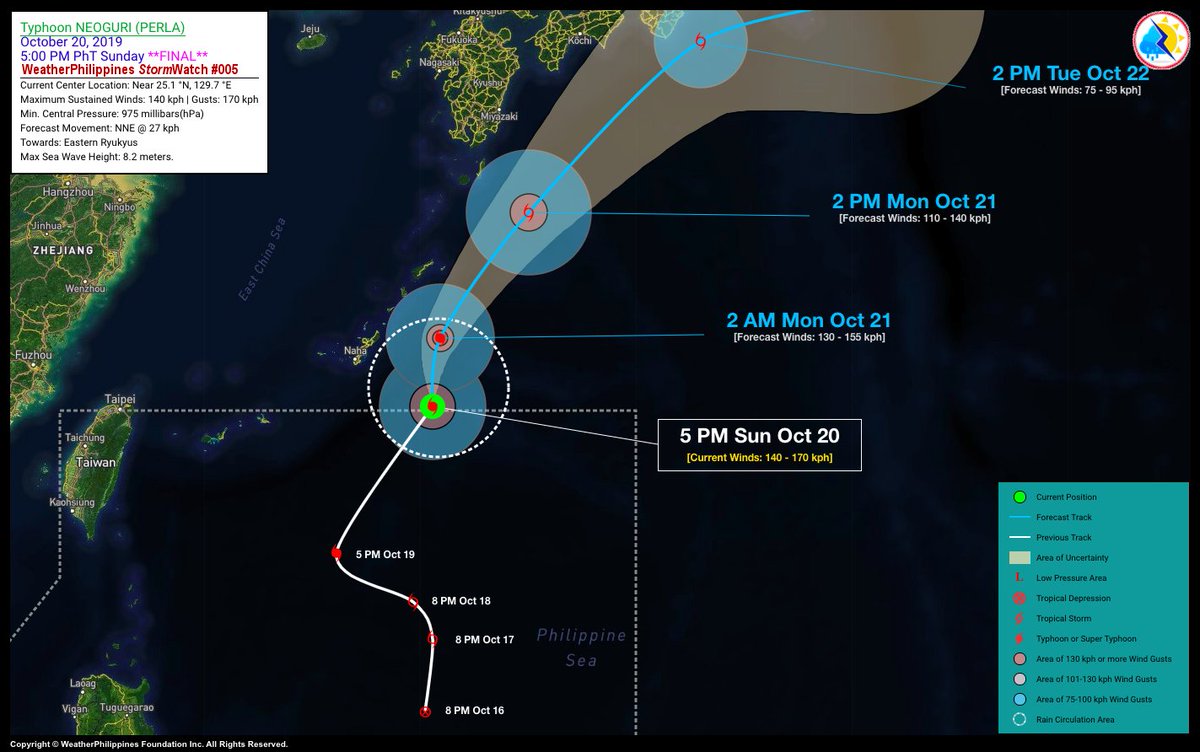 WeatherPH's tweet photo. TY #NEOGURI (#PerlaPH) exits the northern boundary of the PAR...starts to accelerate towards the Eastern Ryukyus. This is the Final StormWatch on this Tropical Cyclone.
Meanwhile, TY #BUALOI approaching N. Marianas, won't enter PAR. https://t.co/f9xReFCg7m https://t.co/FQWF6kiC1k