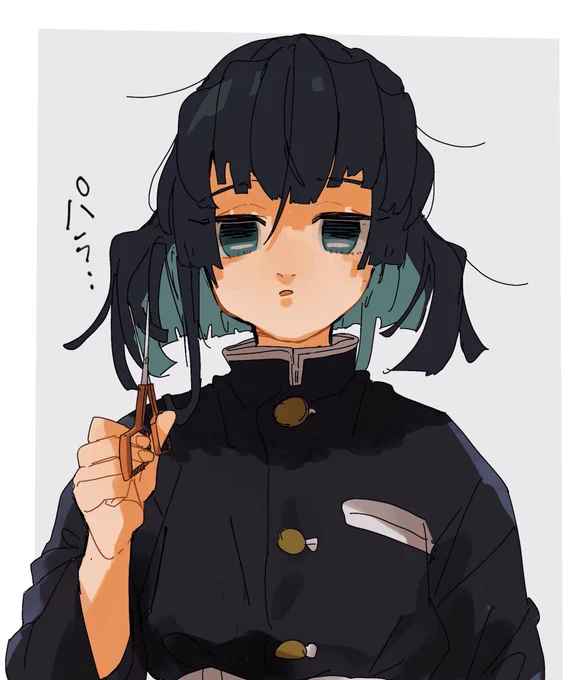 #姫カット無一郎
のつもりが、
切りすぎた無一郎 