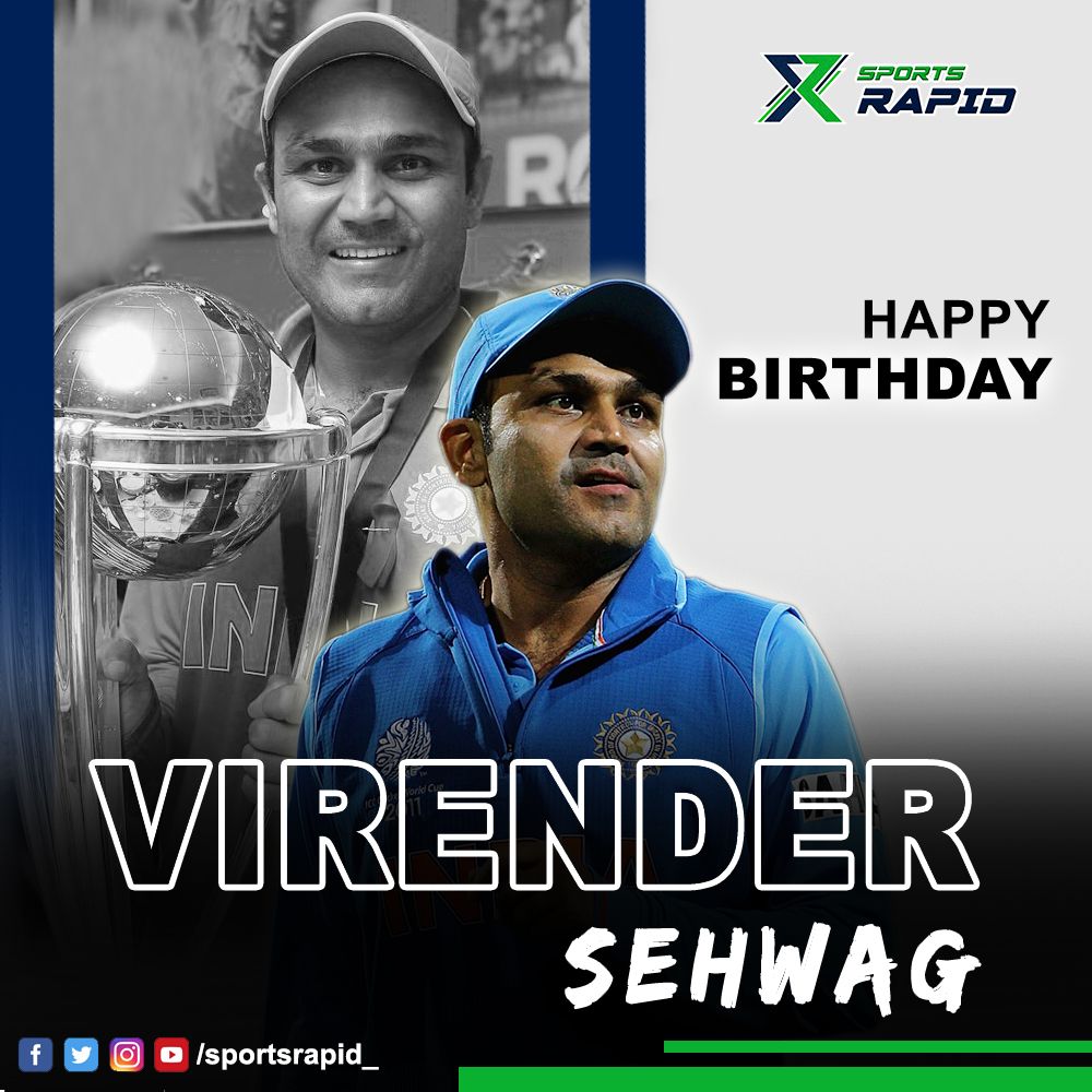 Happy birthday to one of the cricket legends,Virender Sehwag.    