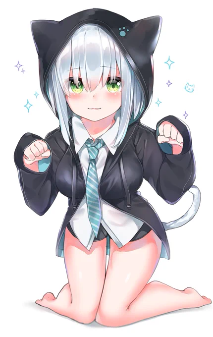 猫パーカー 
