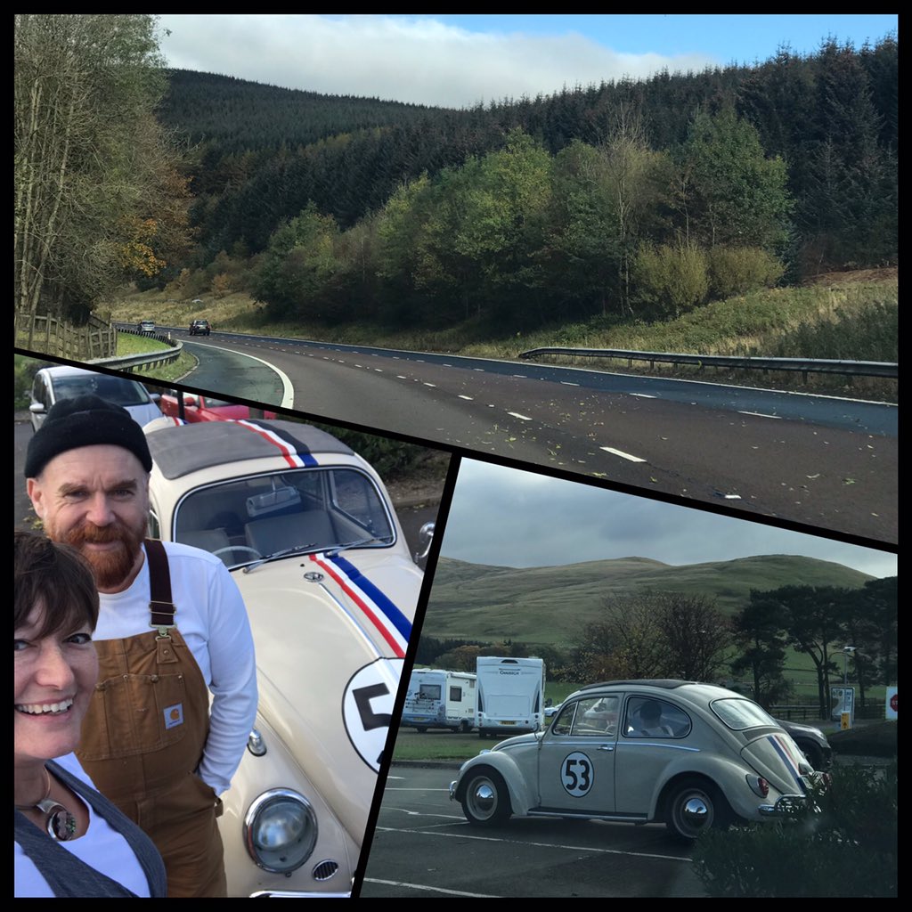 theacorngallery's tweet photo. Beautiful sunshine and amazing roads on our Scottish #roadtrip today! AND had a chat with this guy doing his own road trip in his great little #HERBIE car! 😍 @VWGroup @UKVolkswagen #VWBeetle #VWBugs @SmallBizUtd #dowhatyoulove #lovewhatyoudo https://t.co/iNztynrxoI