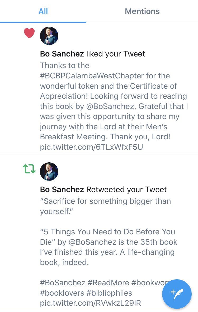 joeyalarilla's tweet image. Oh, wow! Thanks for liking and retweeting, @BoSanchez 😃

#BoSanchez #BCBP