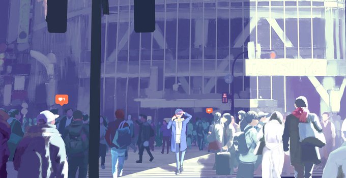 スクランブル交差点のtwitterイラスト検索結果 古い順