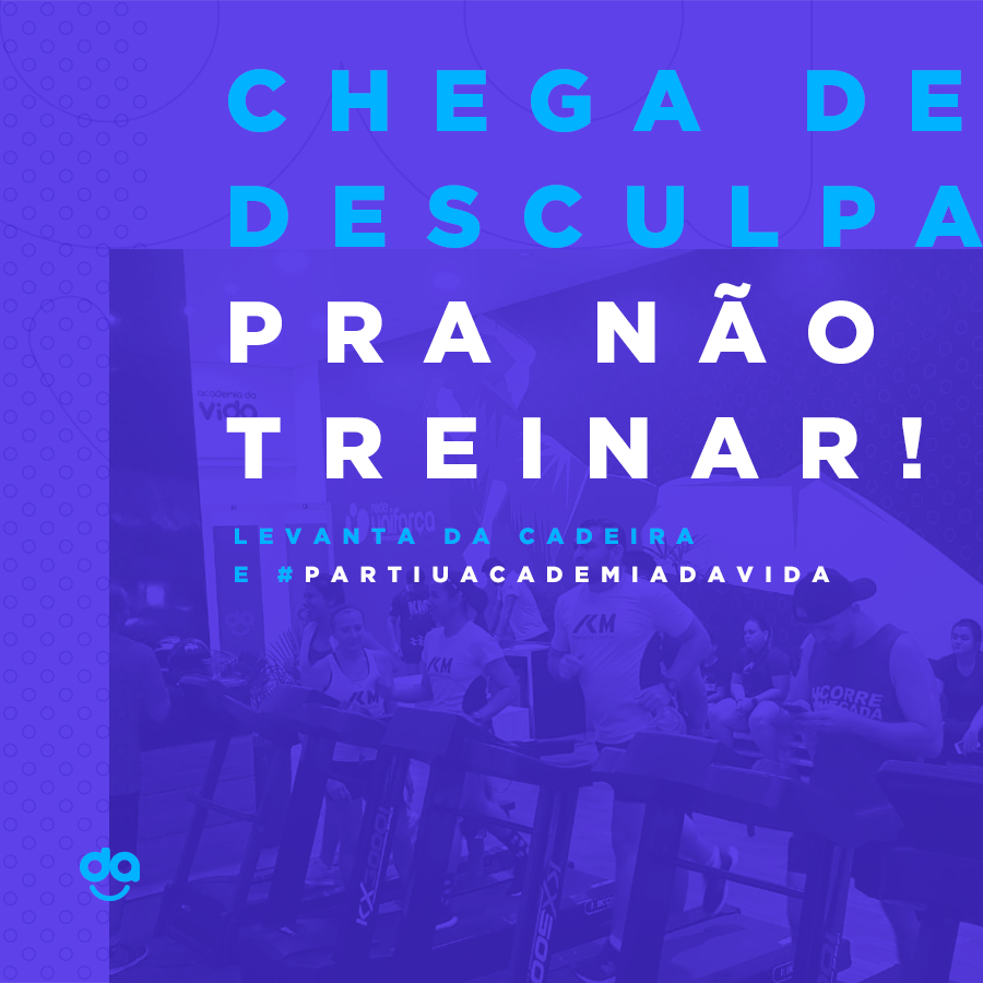 Levanta e vem pra Academia da Vida, nós funcionamos da semana toda. 
Vem fazer o bem!