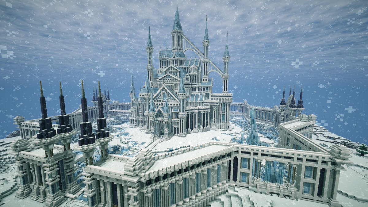 くりゅ マケプレの氷城の進捗です 大まかな形ができてきました ここから城以外のパーツをかなりの数つけていって豪華にします Minecraft マーケットプレイス T Co F18o9iz3cg Twitter