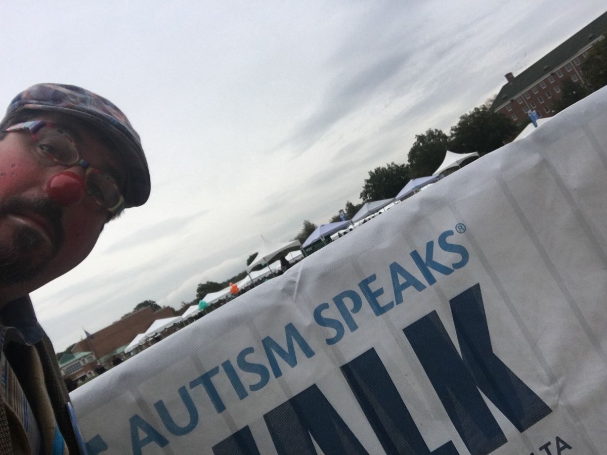 Clowning at the <a href="/autismspeaks/">autism speaks</a> walk at Staten Island Univ. this morning love this event! 
Feel free to go to the website and support this important organization and their work
